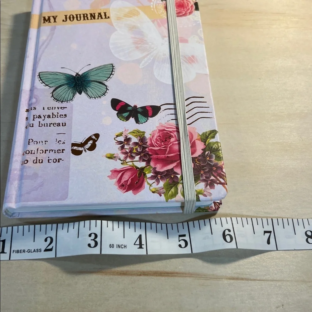 Floral Butterfly Journal with Elastic Band